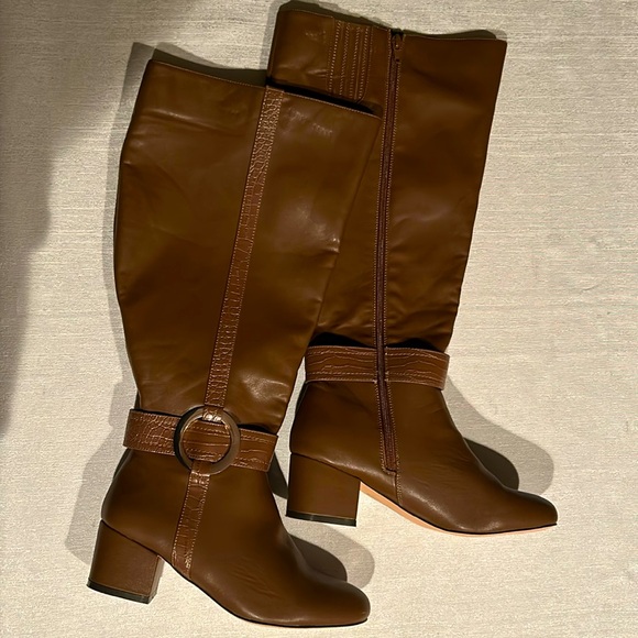 Comfort View Women’s Wide Width Vale Calf Boot Tall Knee High Size 9 Like new - Picture 3 of 16